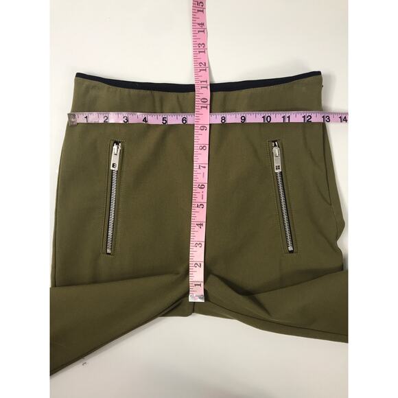 Rag & Bone Women's 2 Green Zip Simone Pants Office Everyday Sleek Capsule - Picture 10 of 11